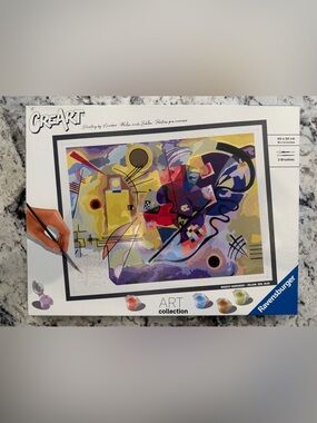 The Ravensburger CreArt Kandinsky: Yellow-Red-Blue paint-by-numbers kit